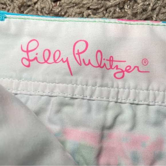 Lilly Pulitzer The Callahan Short‎ Womens 4 Pink Blue Coral Print Casual Preppy - Picture 4 of 9